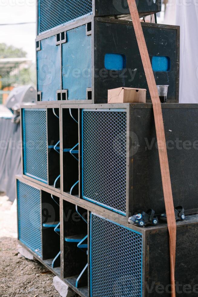 Large sound systems neatly arranged so nice photo