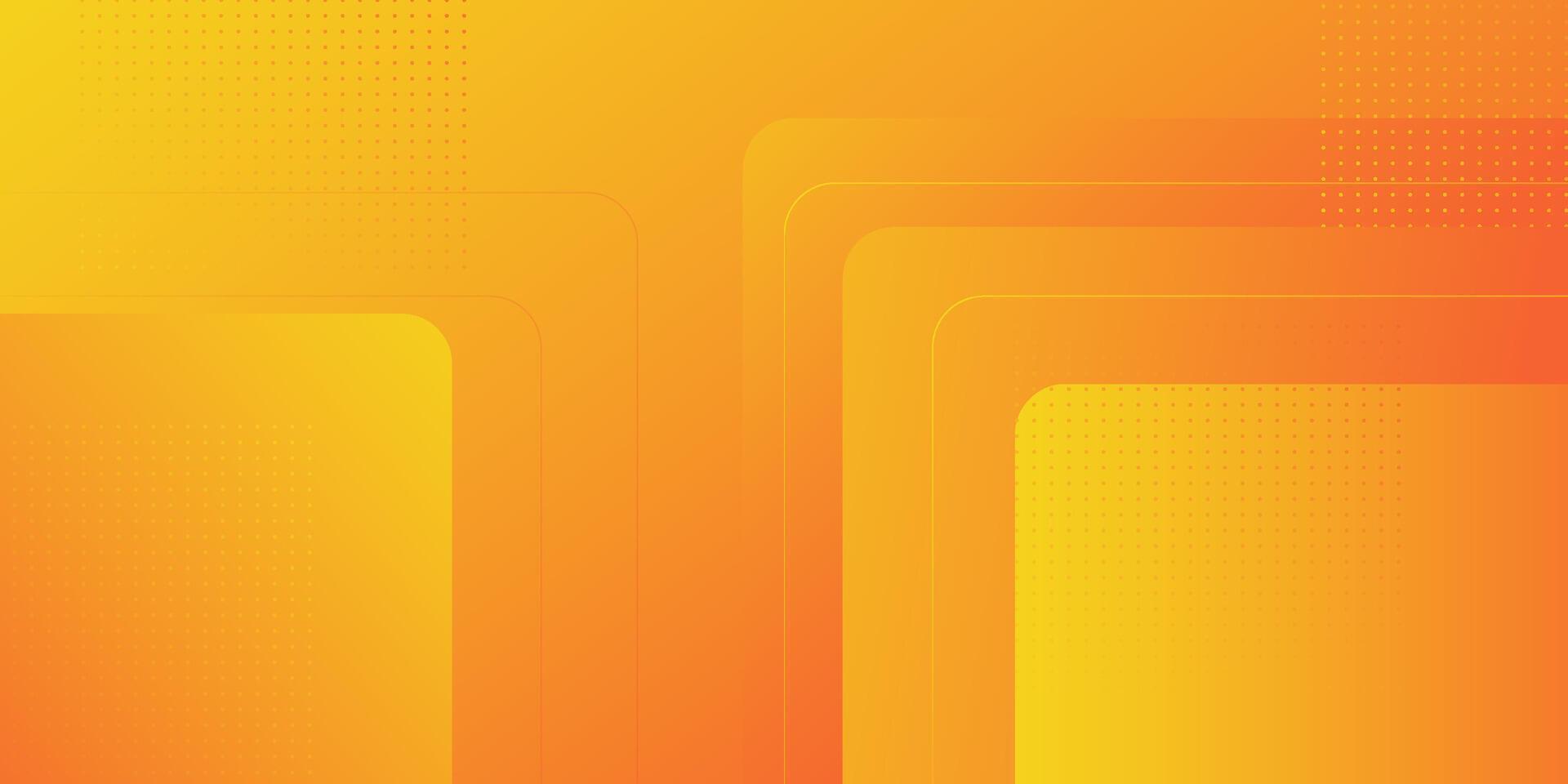 Abstract geometric colorful orange square pattern background with simple overlapping shapes and lines. Colorful trendy 3D design. Cool and modern with paper cut concept. Eps10 vector