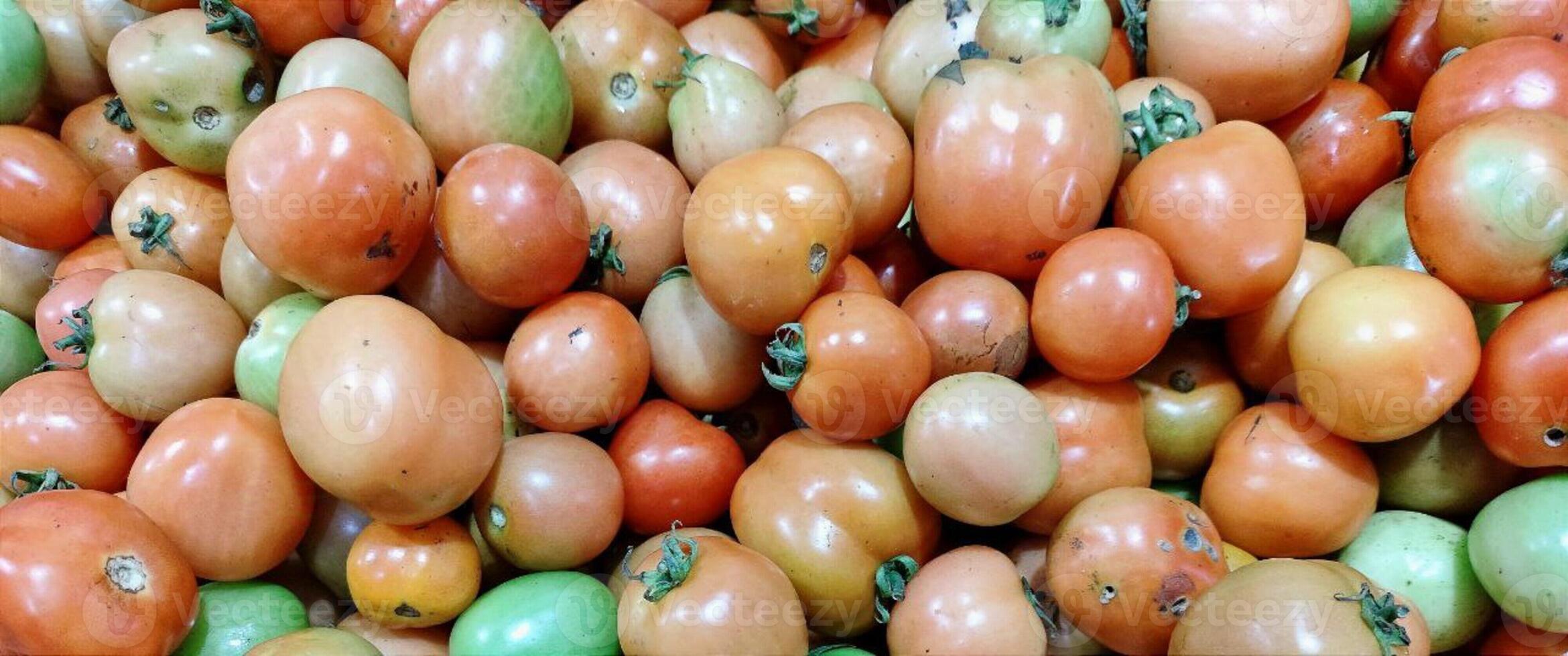 Fresh Tomatoes in a Wooden Crate photo