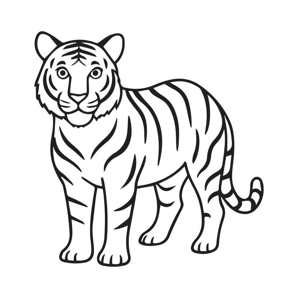 Cute Tiger animal design vector