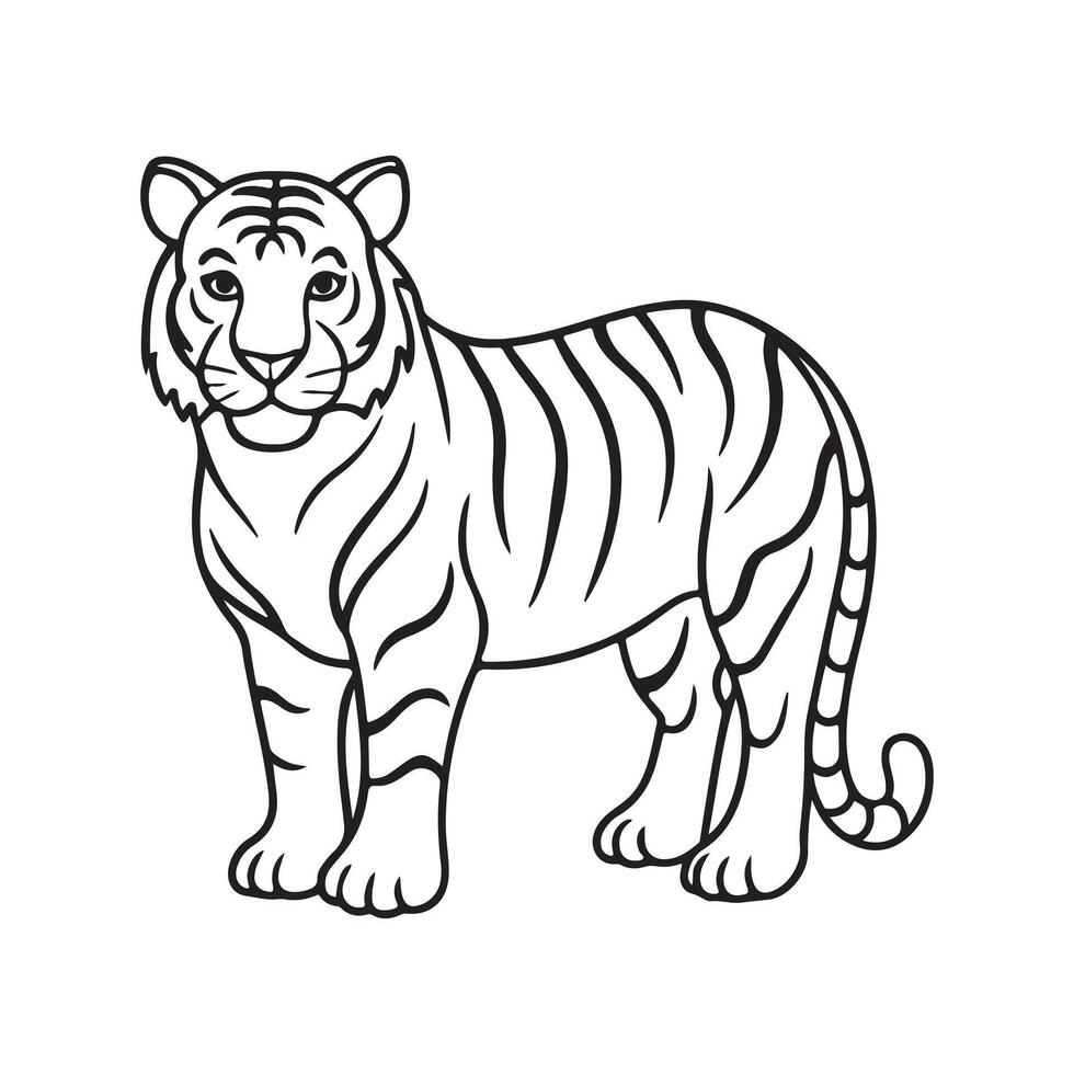Tiger animal art design vector