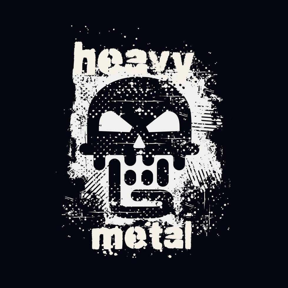 grunge stencil skull, vintage design t shirts vector