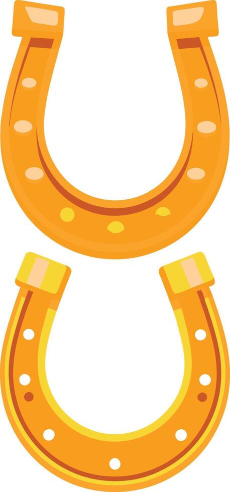 Lucky Horseshoe traditional St. Patrick's Day elements illustration vector