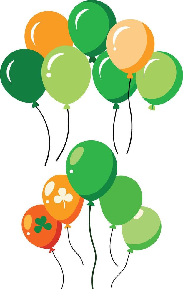 balloons St. Patrick's Day vector