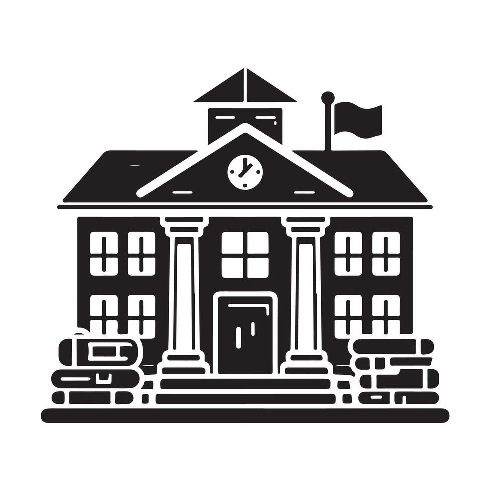 School Silhouette Illustrations for Fun and Engaging Learning vector