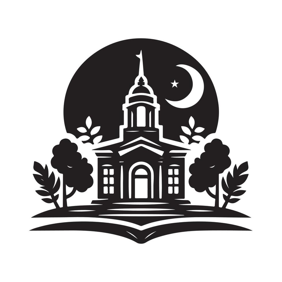 Educational Silhouette Illustrations for Homeschool Programs vector