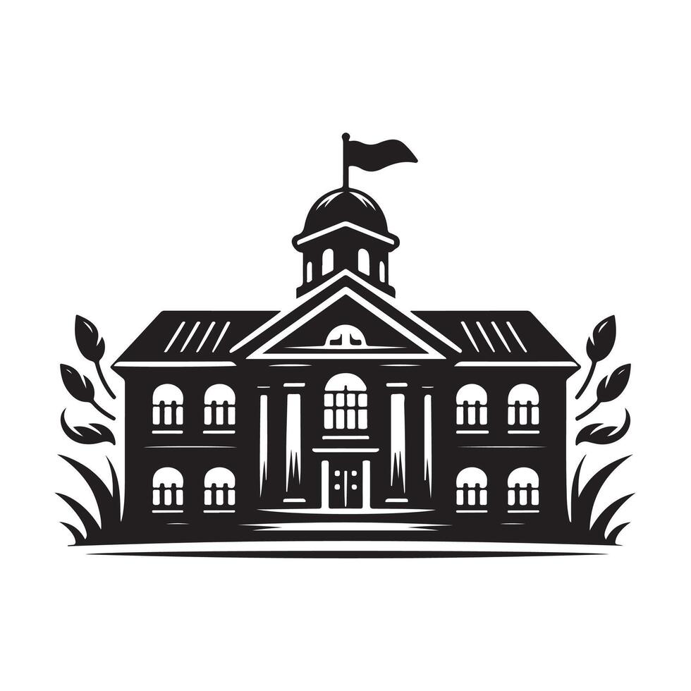 High-Quality School Silhouette Vectors for Advertising Campaigns