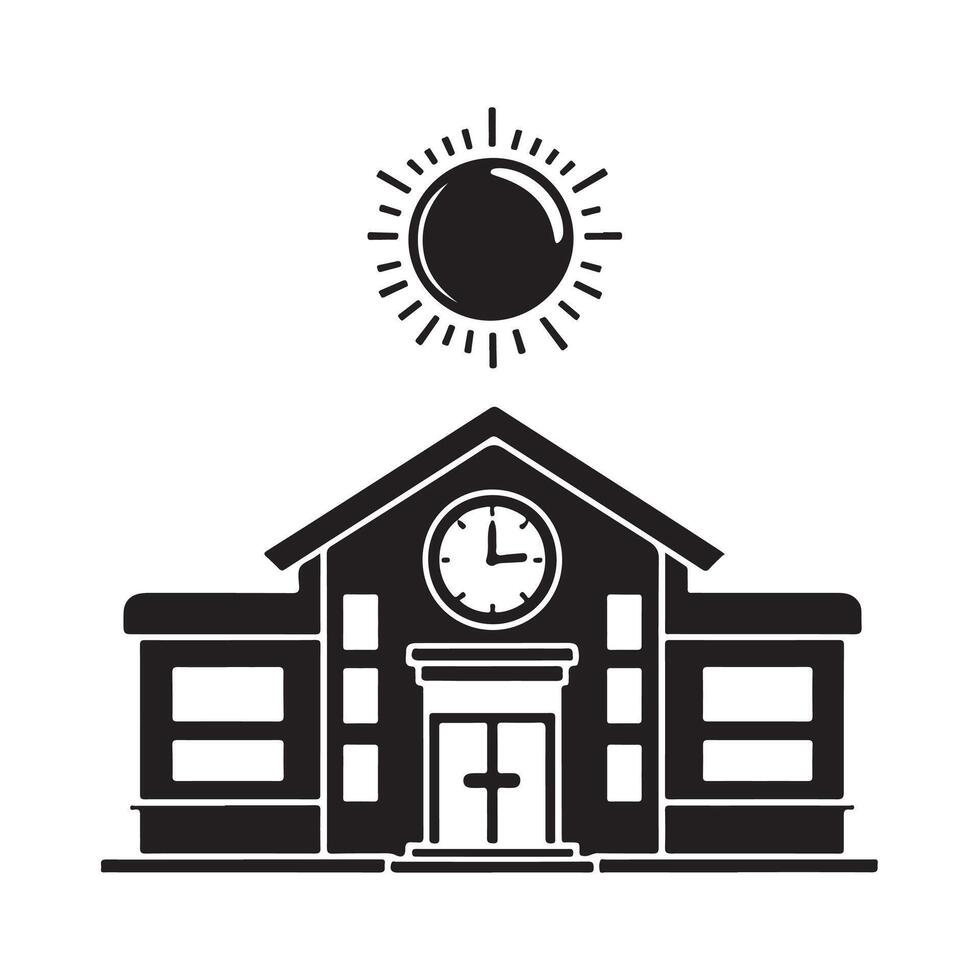 Back-to-School Silhouette Illustrations for Event Promotions vector