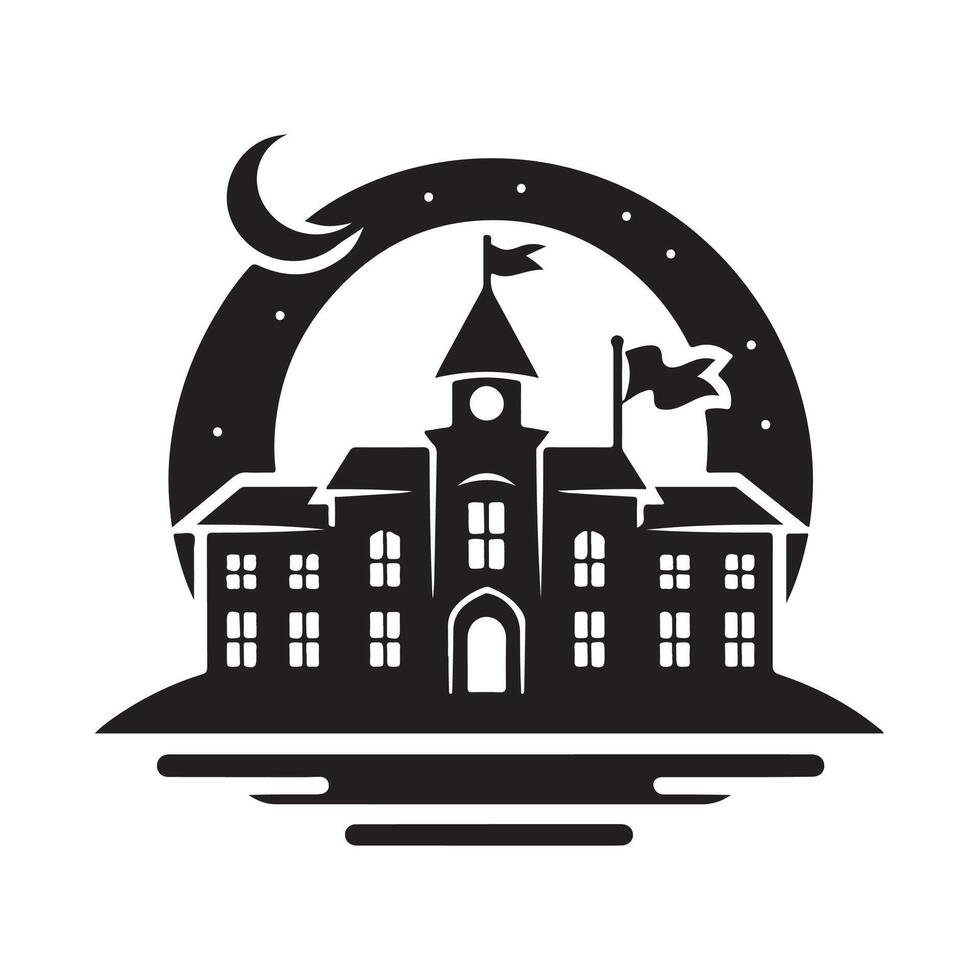 Educational Silhouette Graphics for School Projects vector