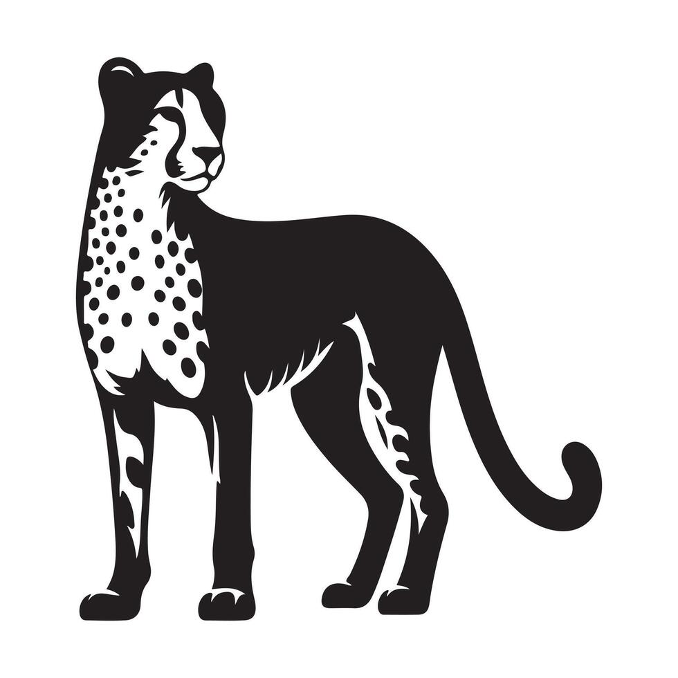 Leopard Silhouette Illustrations for Logos, Icons, and Print Designs vector
