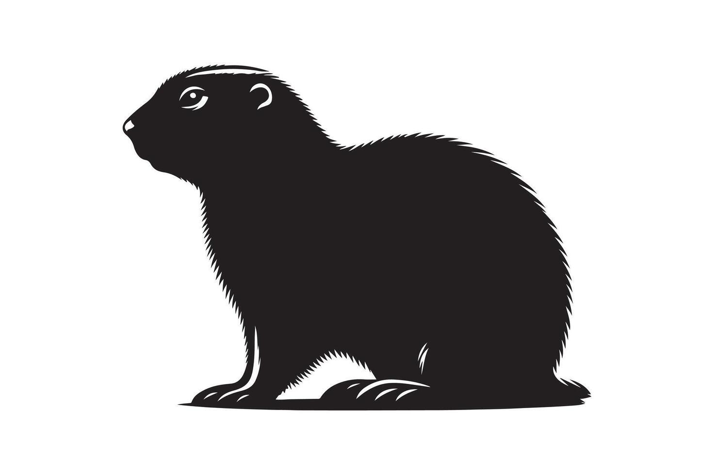 Prairie Dog Silhouettes Ideal for Wildlife and Animal-Themed Graphics vector