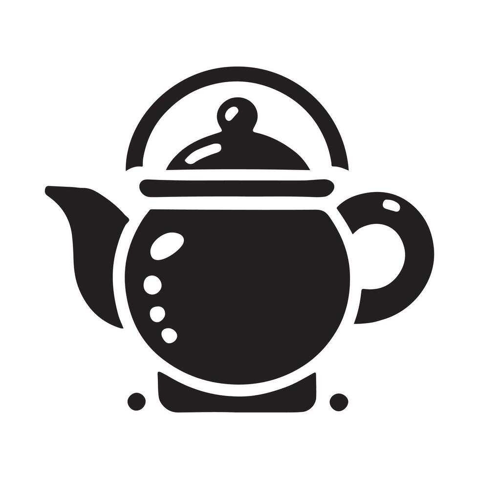 Tea Pot Silhouette Illustrations for Retro and Nostalgic Graphic Projects vector