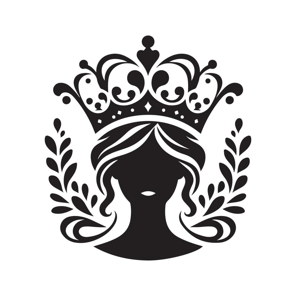 Simple Monarchy Crown Silhouette for Design Use vector