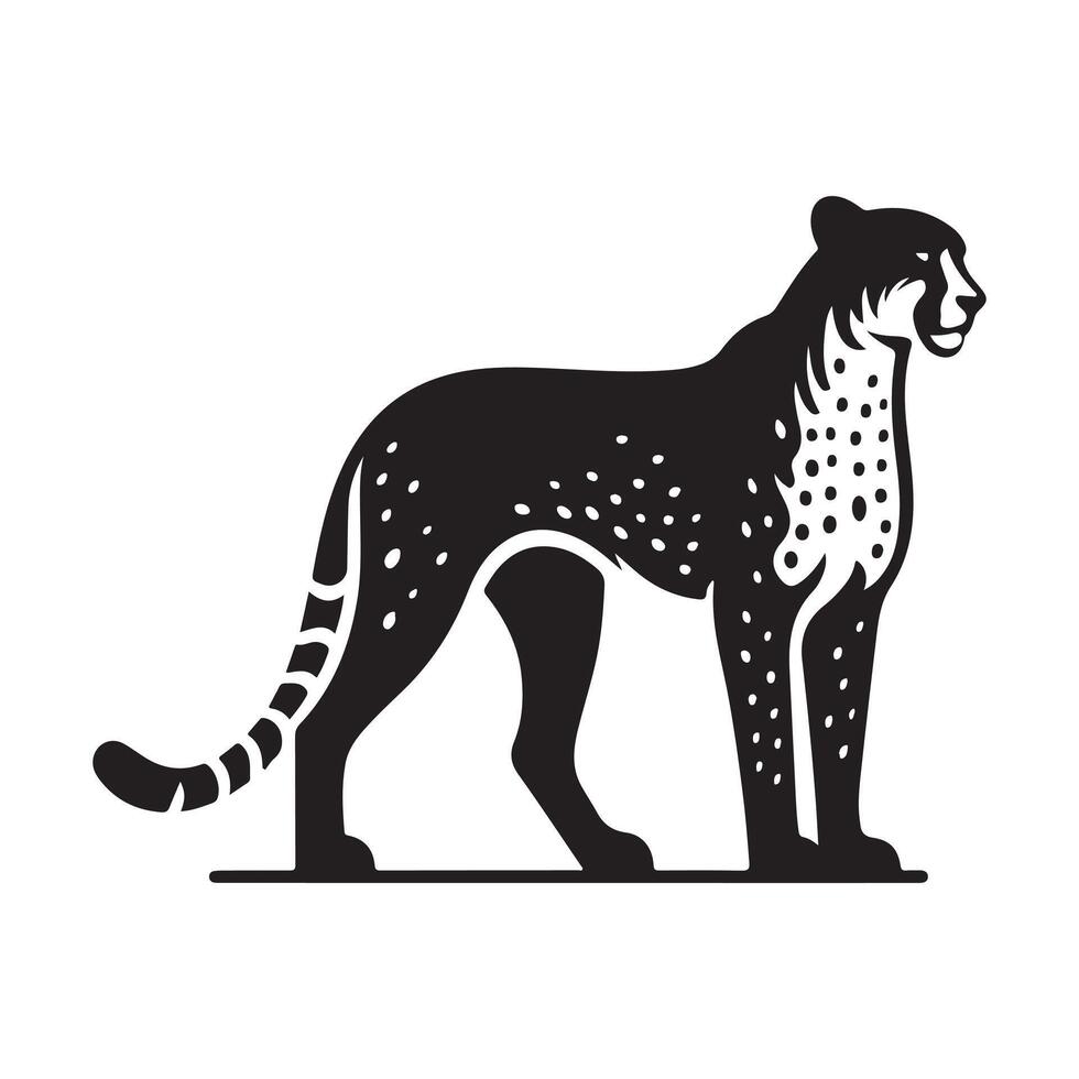 Leopard Silhouette Illustrations for Bold, Eye-Catching Visuals vector