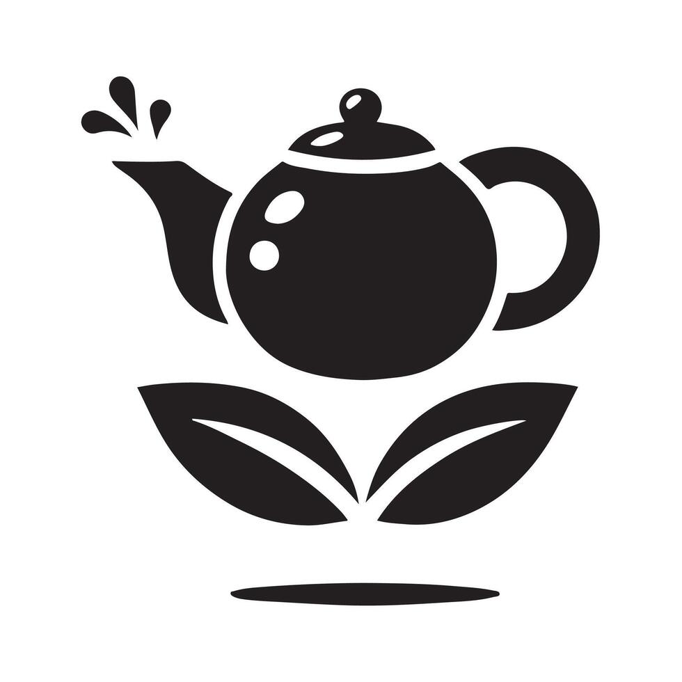 Tea Pot Silhouette Illustrations for Custom Tea Packaging and Branding vector