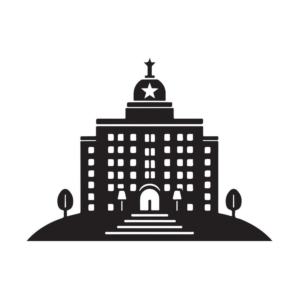 Hotel Silhouette Illustrations for Digital Storytelling Projects vector