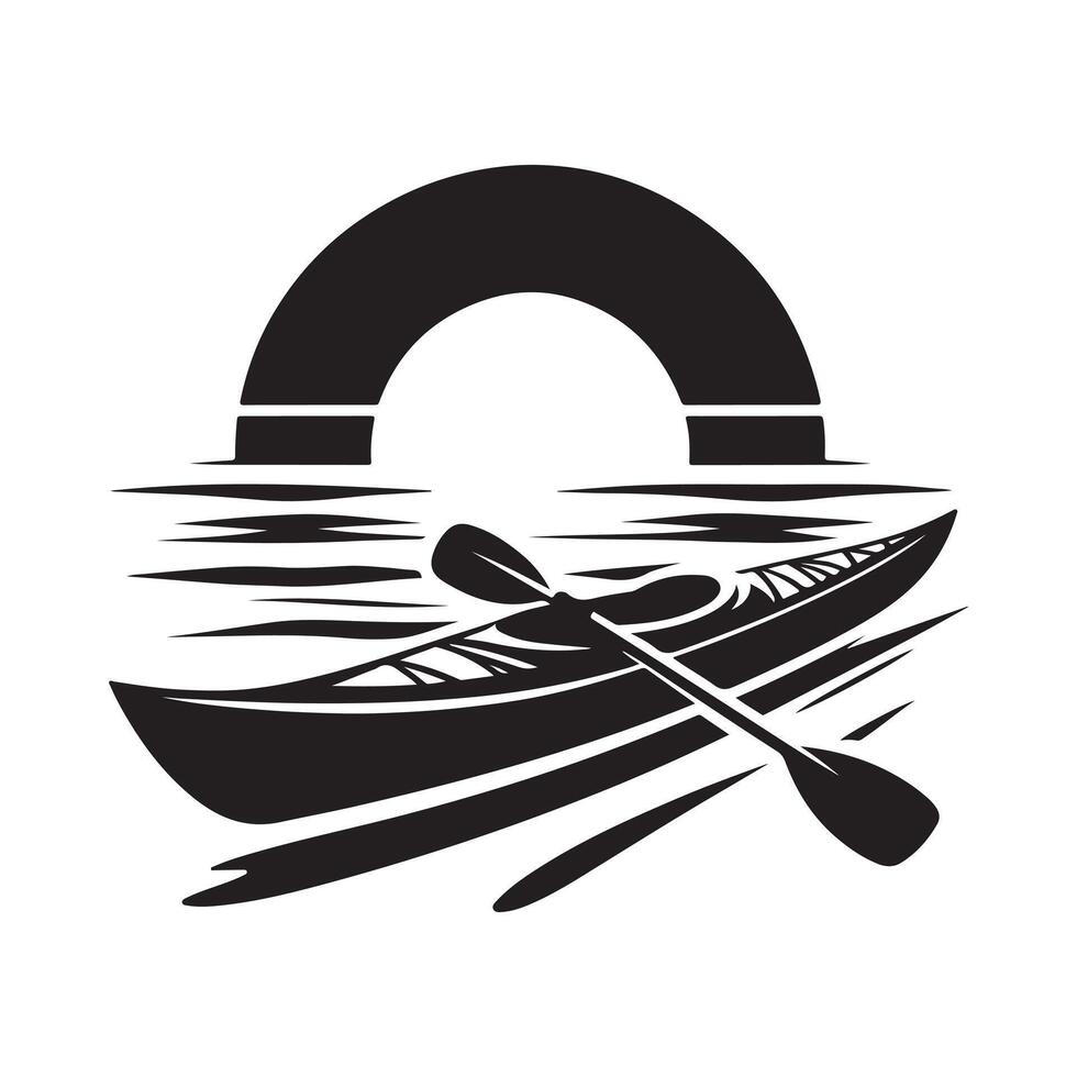 Kayak Silhouette Vectors for Eco-Tourism and Outdoor Branding Projects