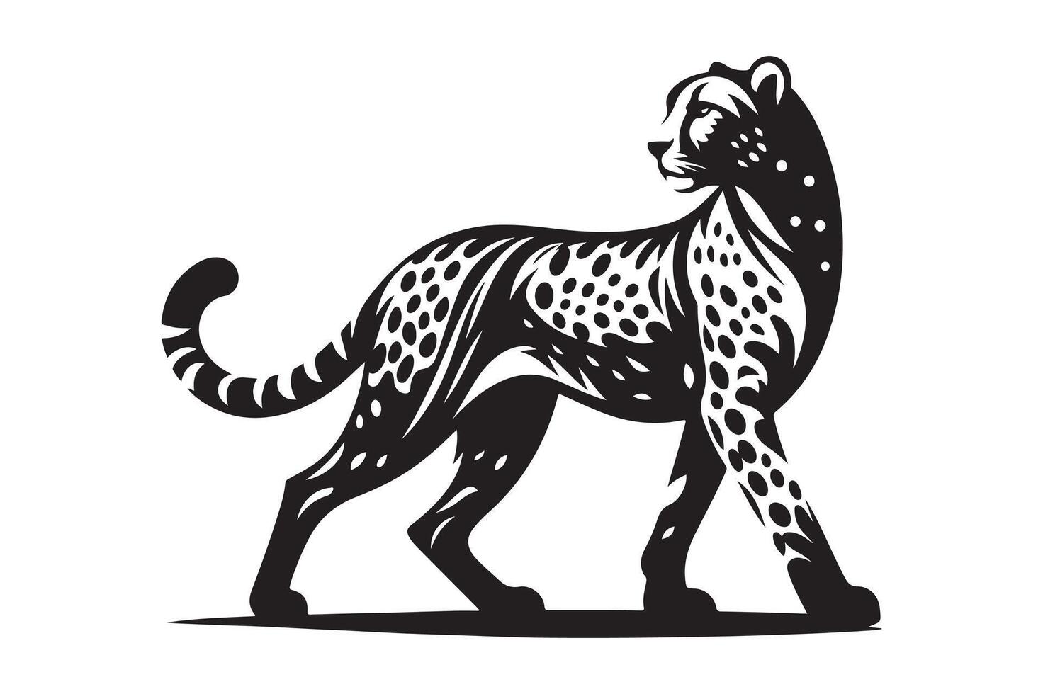 Leopard Silhouette Vectors for Jungle and Adventure-Themed Designs