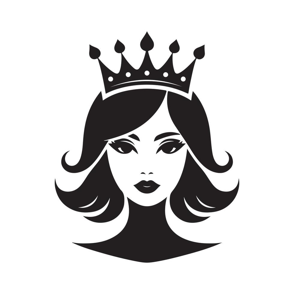 Stylish Crown Silhouette Graphic for Packaging vector