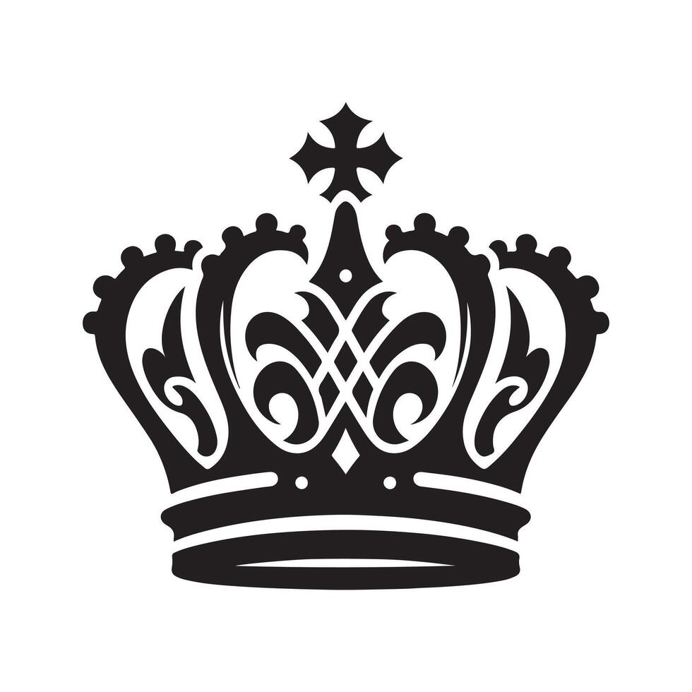 Ornamental King Crown Icon for Brand Identity vector