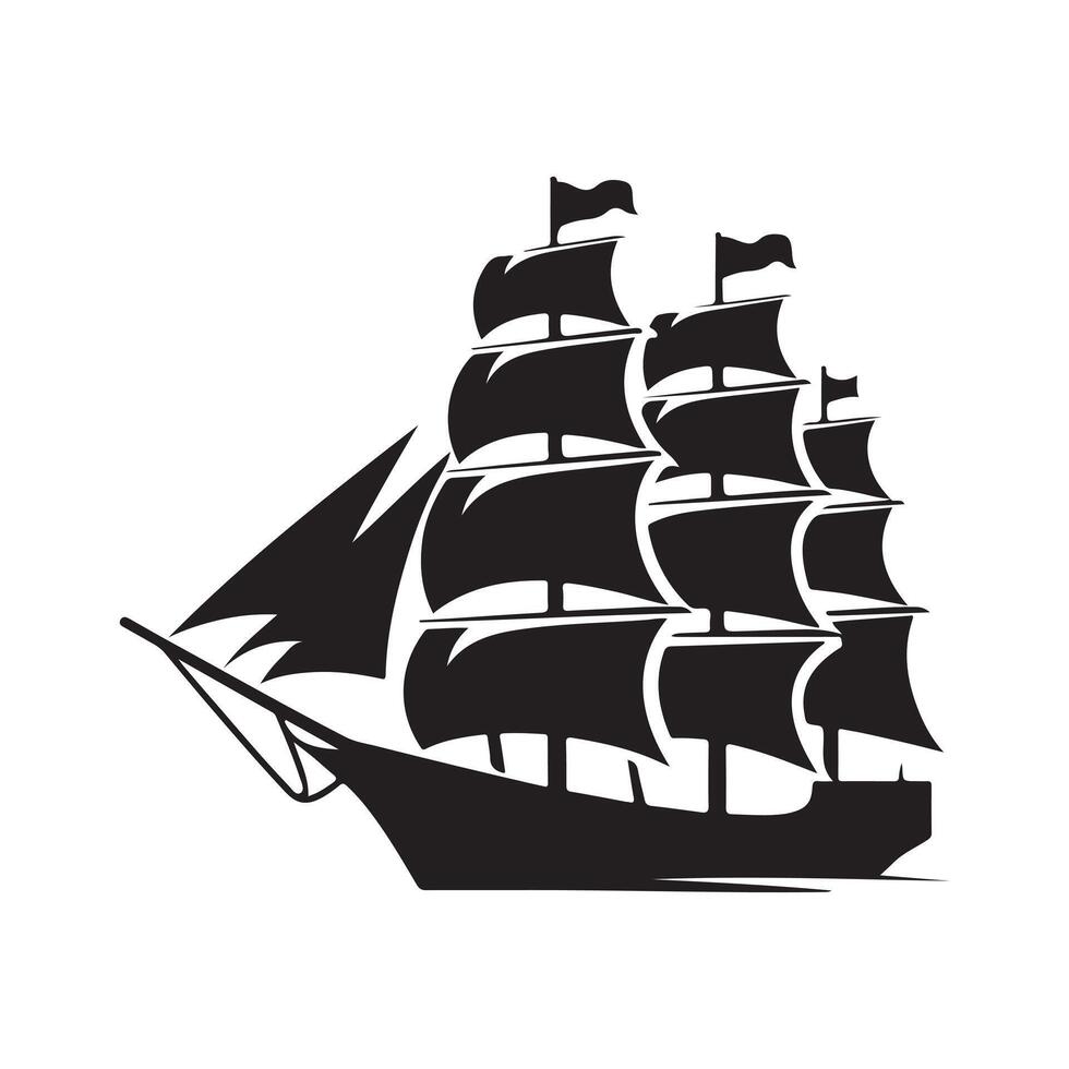 Download Ship Silhouette Graphics for Maritime-Inspired Artwork vector