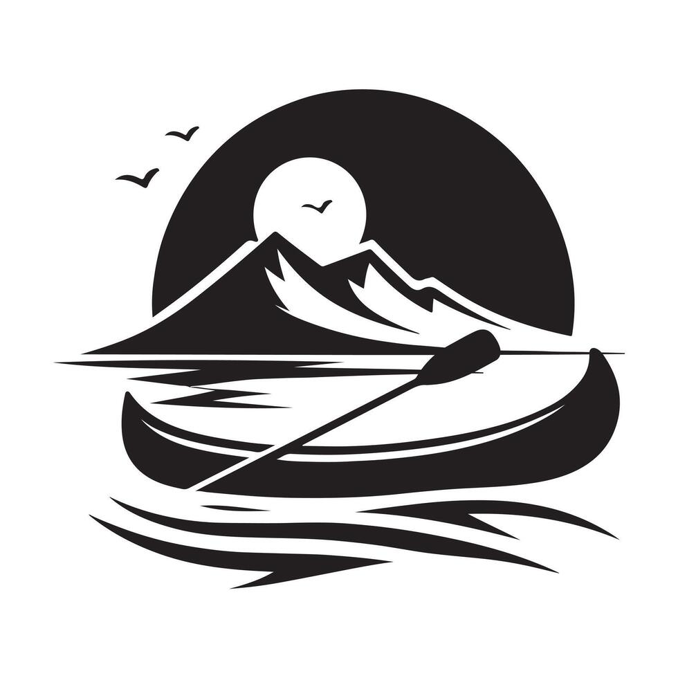 Download Canoe Silhouette Vectors Illustrations for Your Creative Projects