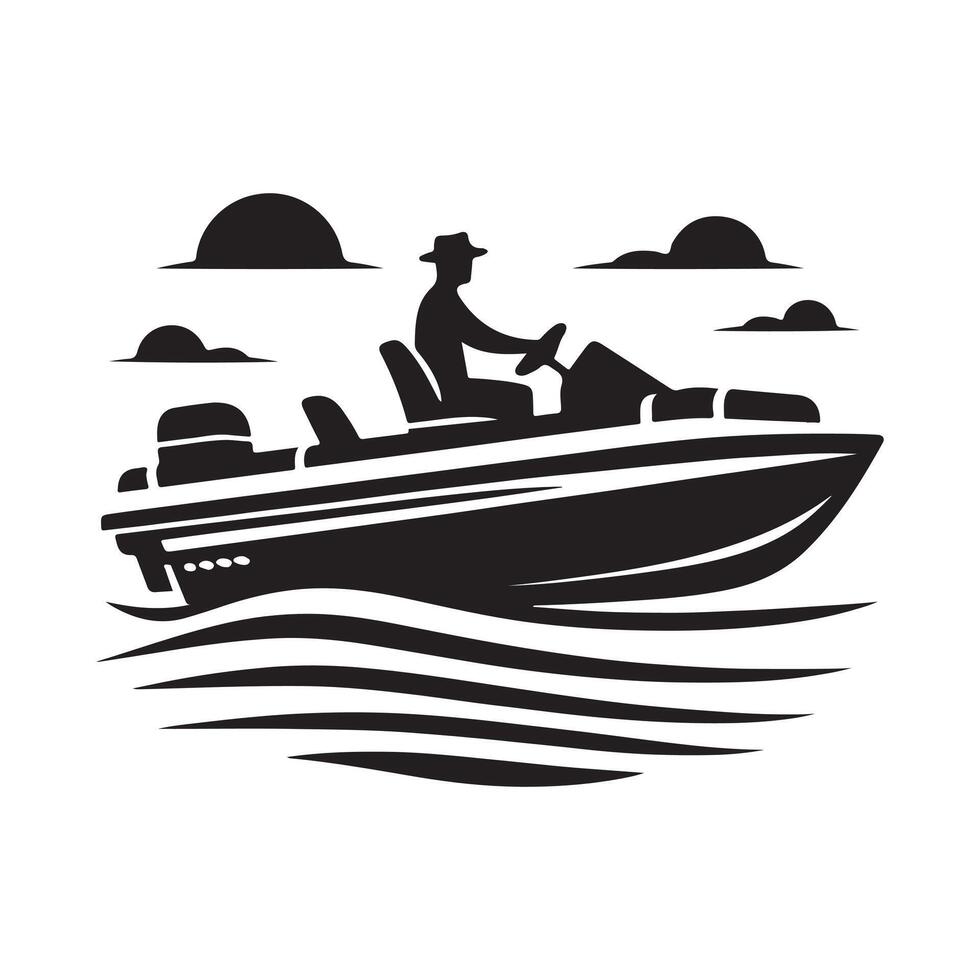 Download Pontoon Boat Silhouette Vectors for Nautical-Themed Merchandise