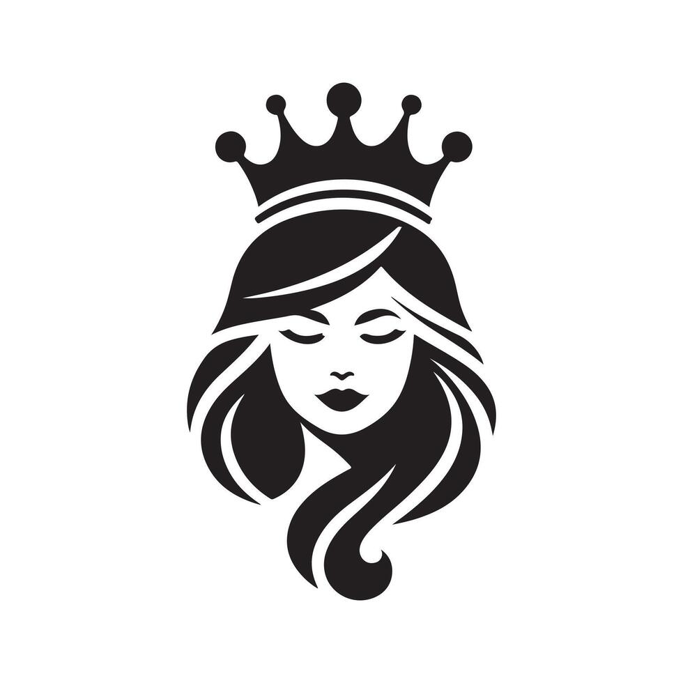 Minimal Crown Silhouette for Graphic Designers vector