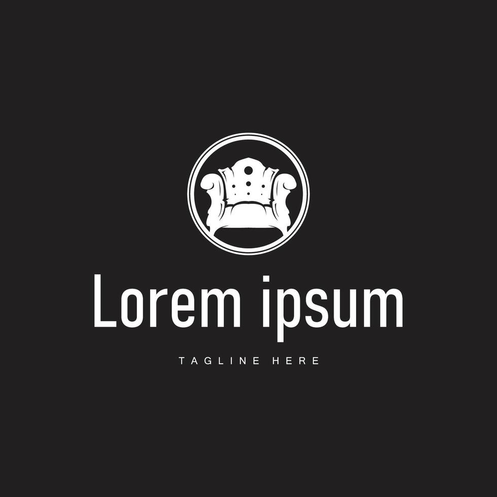 furniture logo design simple vector
