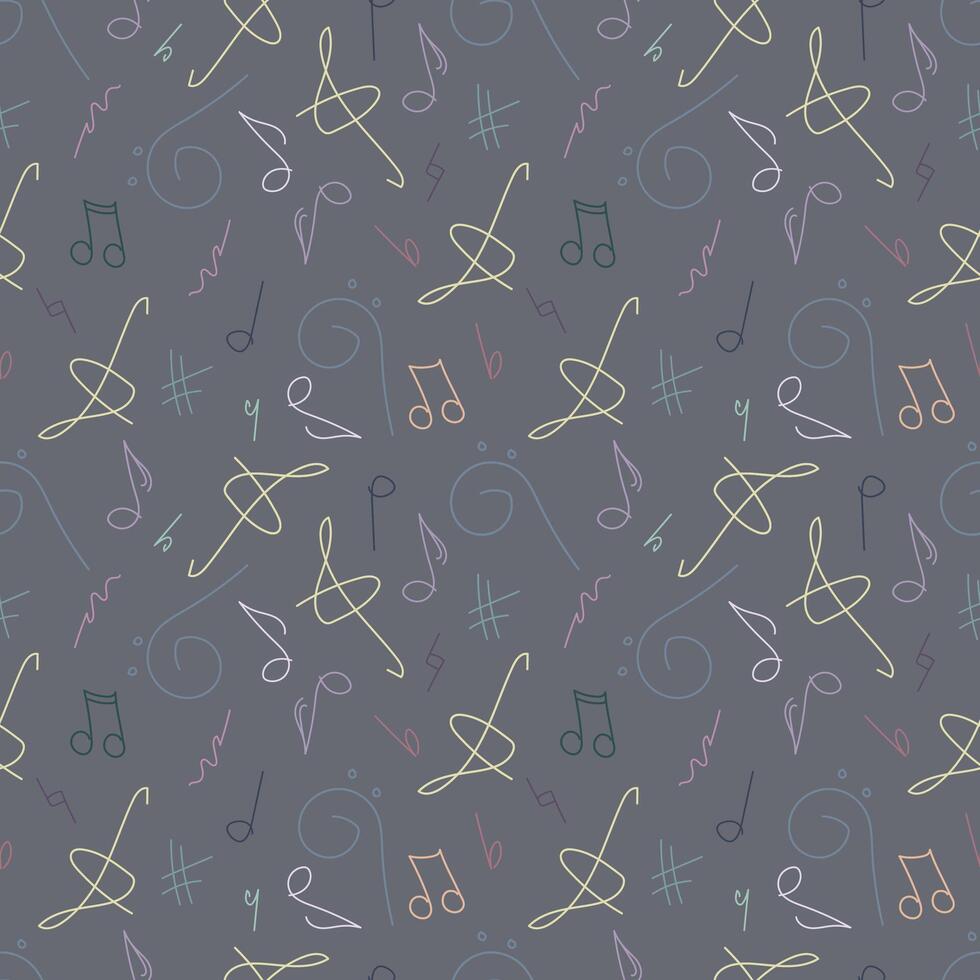 color sheet music pattern vector