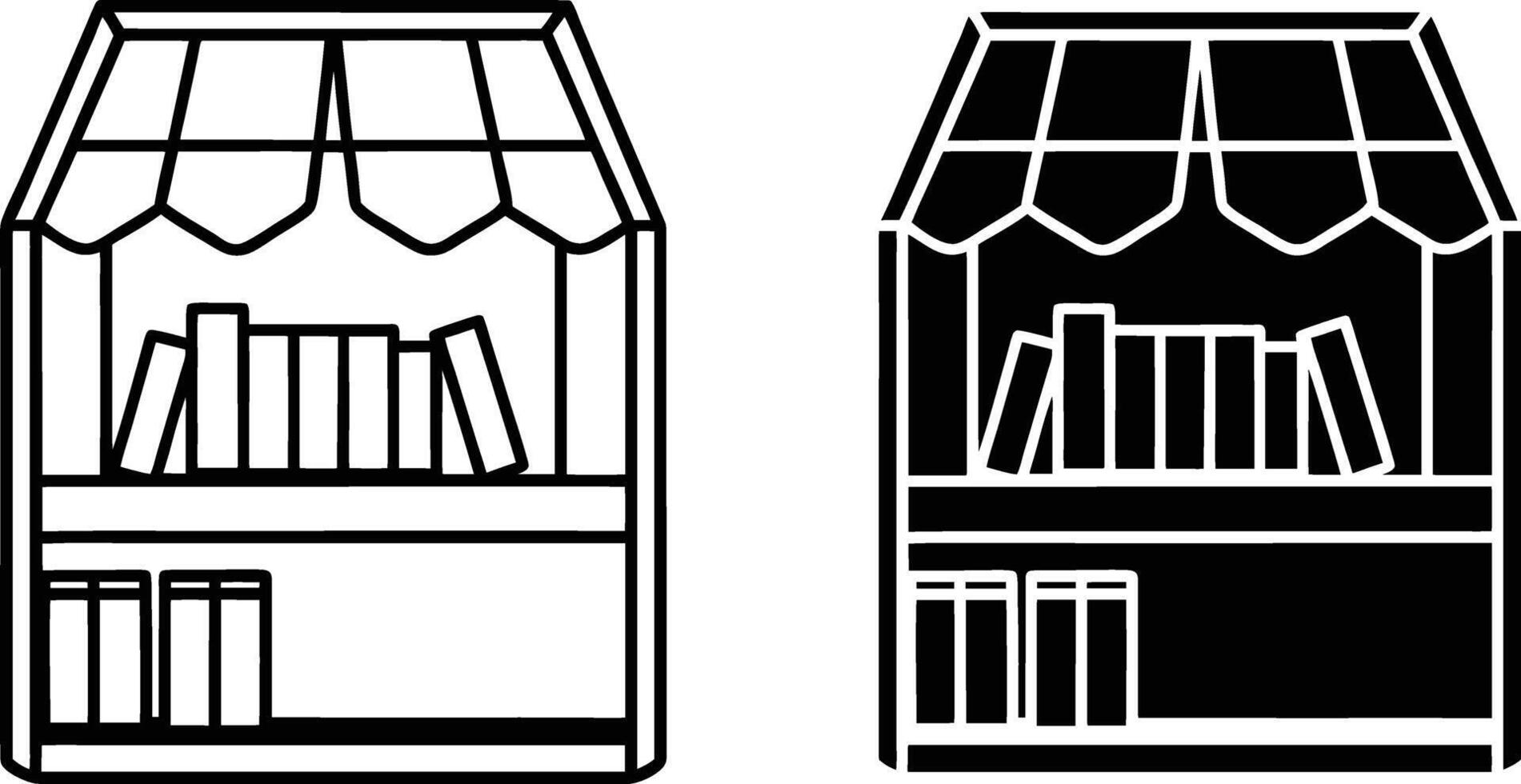 Outdoor Bookstore Stall Book Kiosk, Bookshelf, Canopy, Bookshop vector