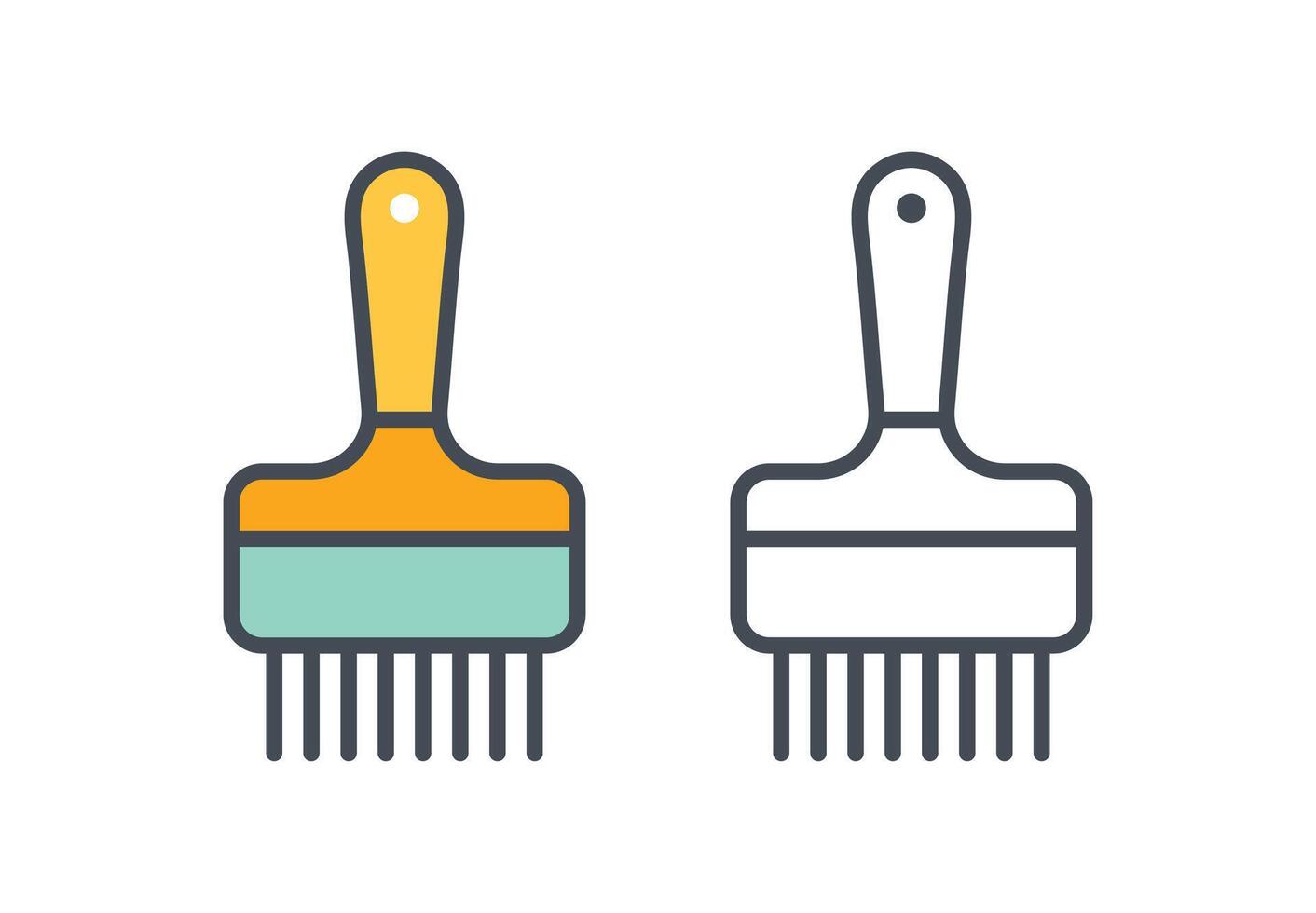 Paint brush icon symbol illustration. Paint tools. paint brush sign and symbol. Black paint brush drawing tool. vector