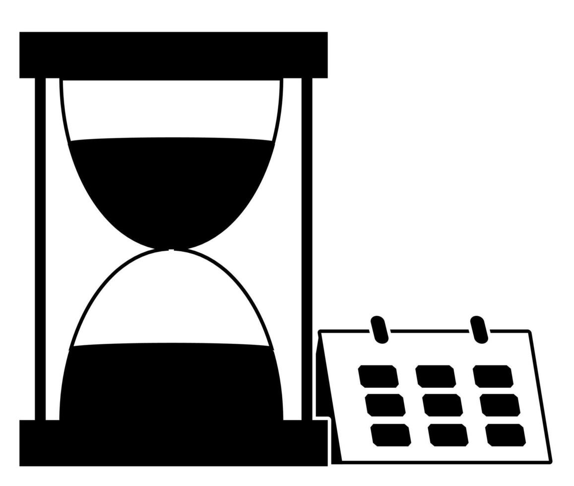Hourglass icon illustration of time reminder vector