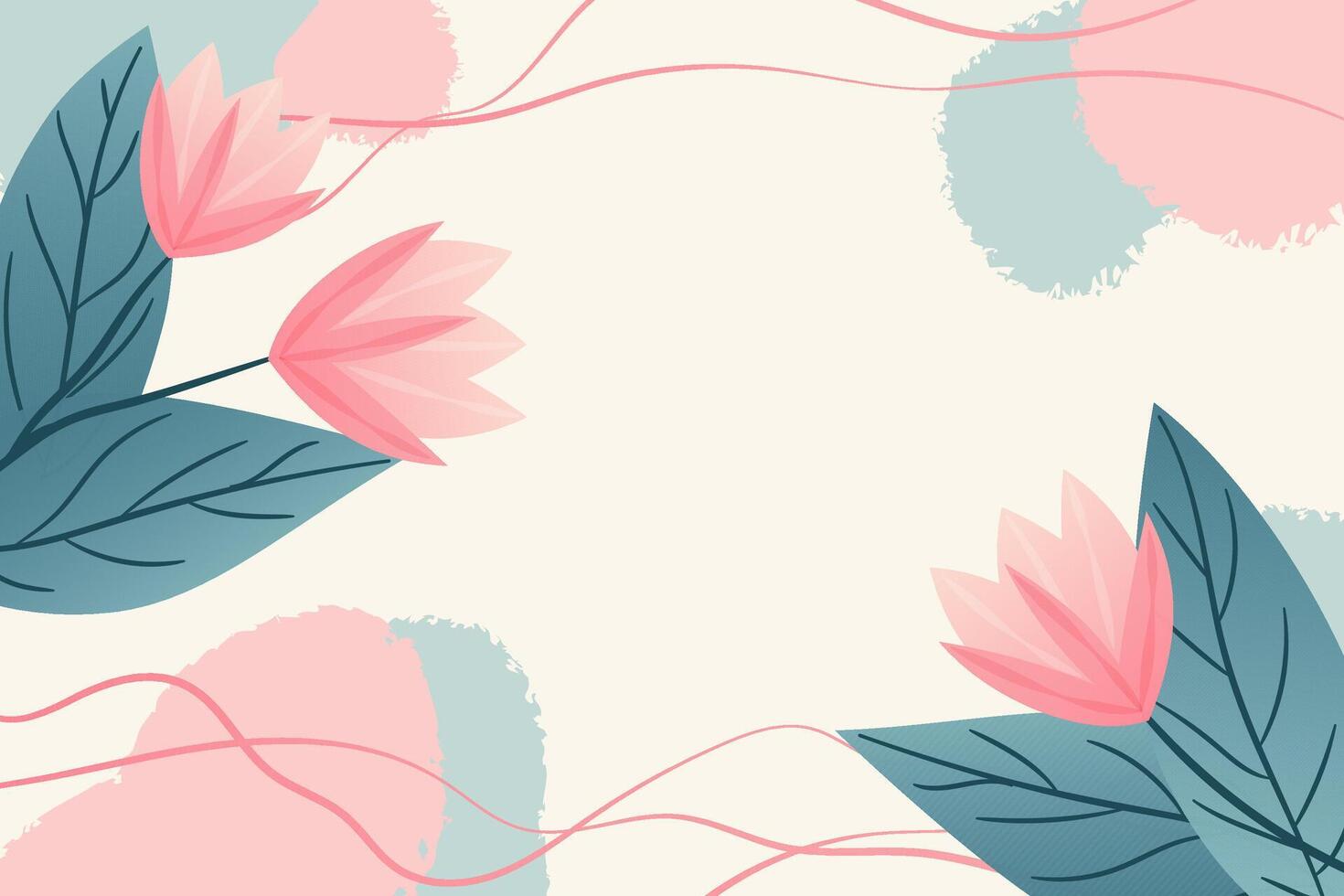 Spring Floral Background Design in Pastel Colors. vector