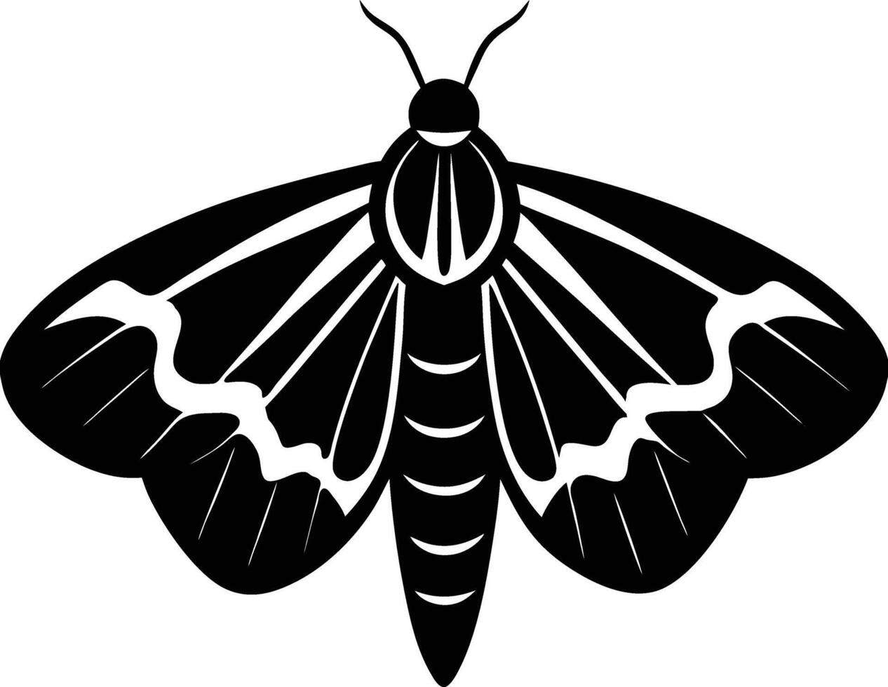 Tiger Moth Silhouette illustration vector