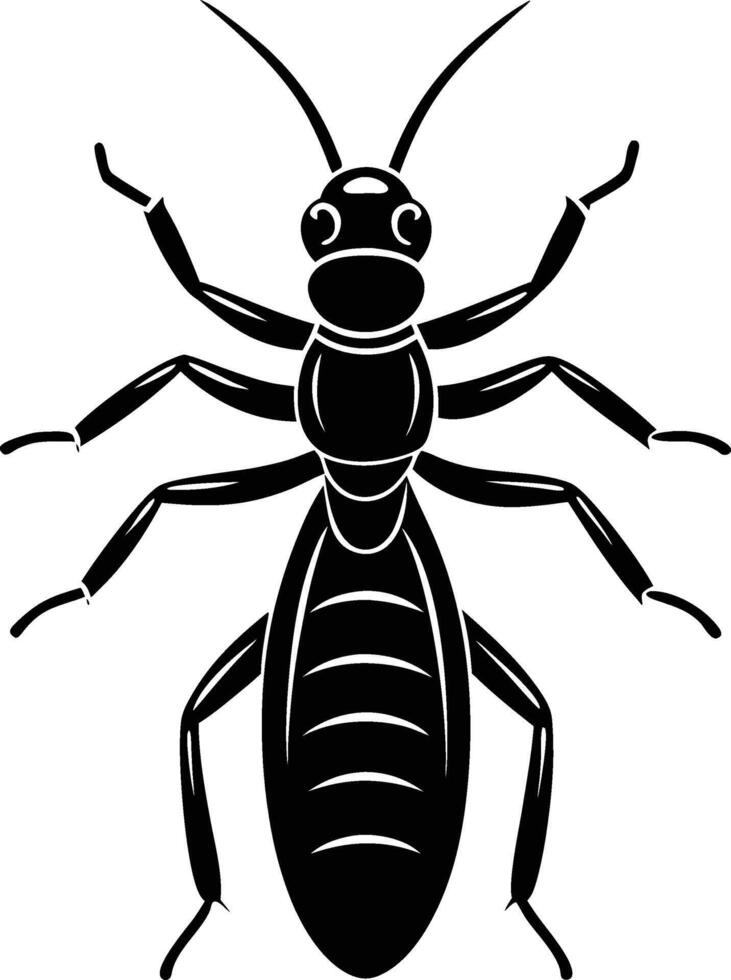 Termite silhouette illustration vector