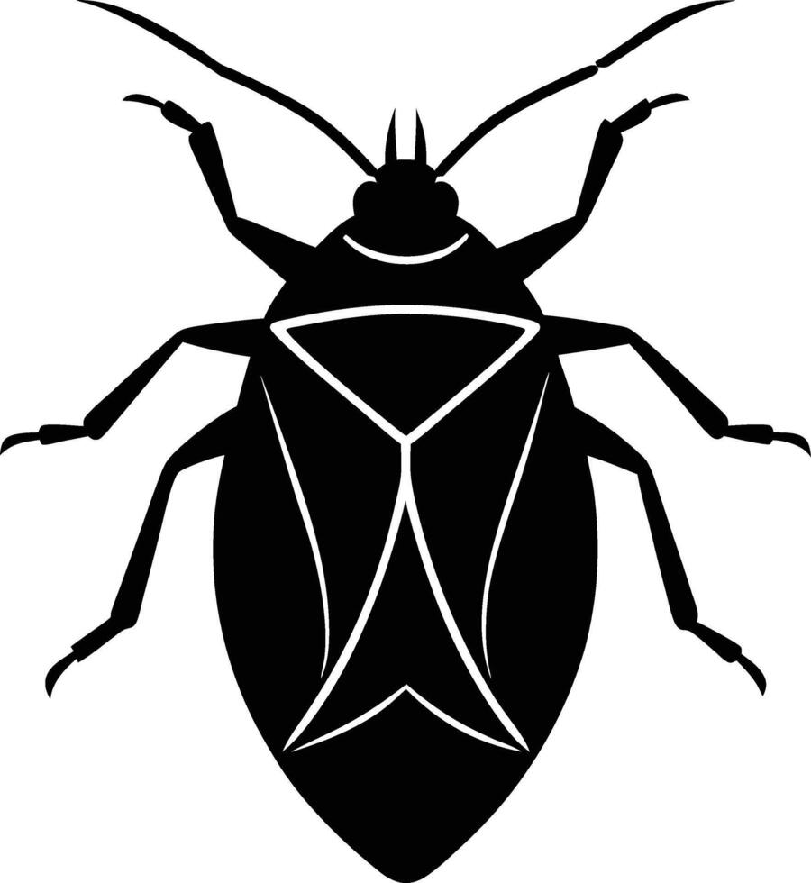 Stink Bug silhouette illustration vector