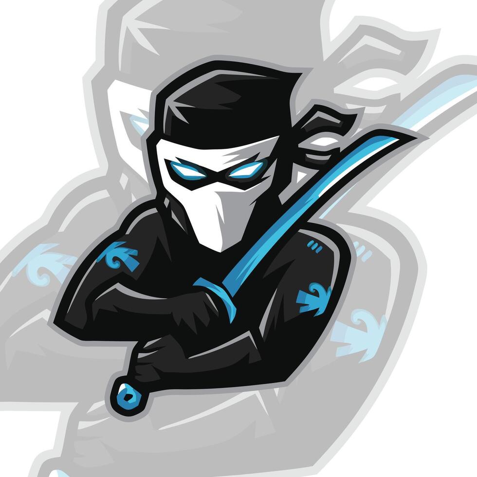 Ninja mascot logo design vector