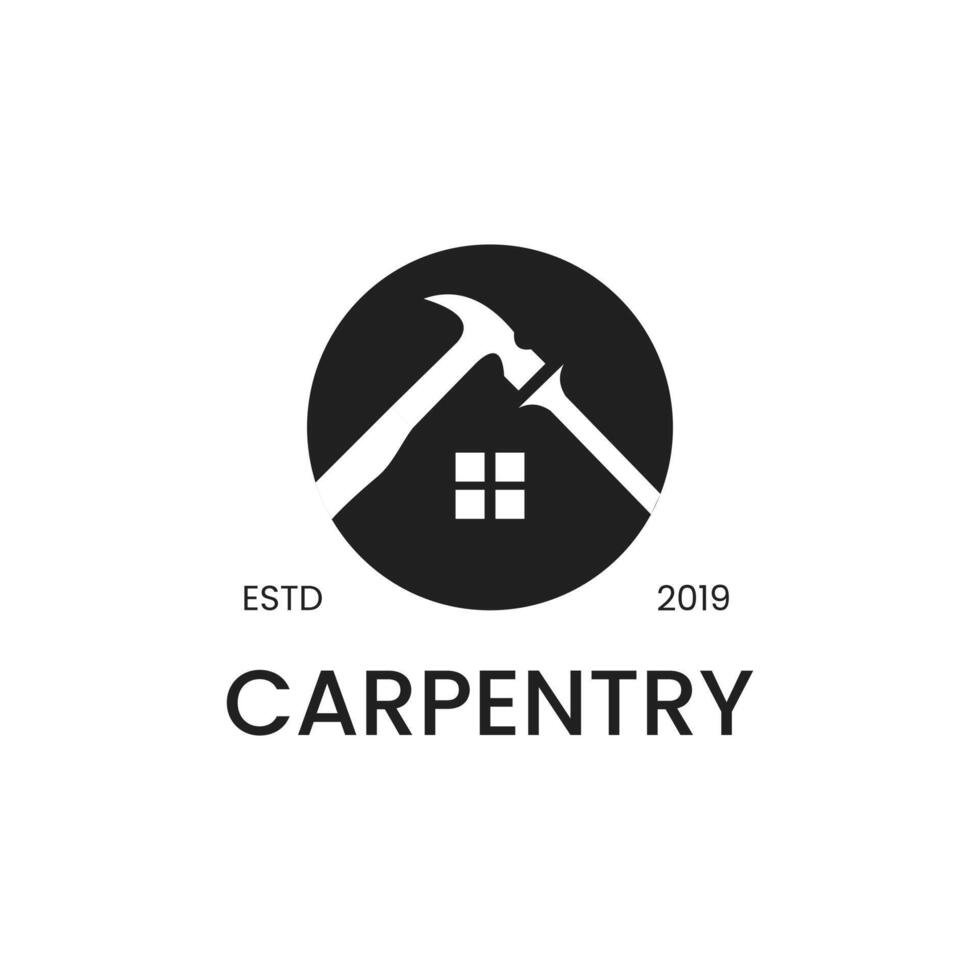 Carpentry Logo Stock Illustration. vector