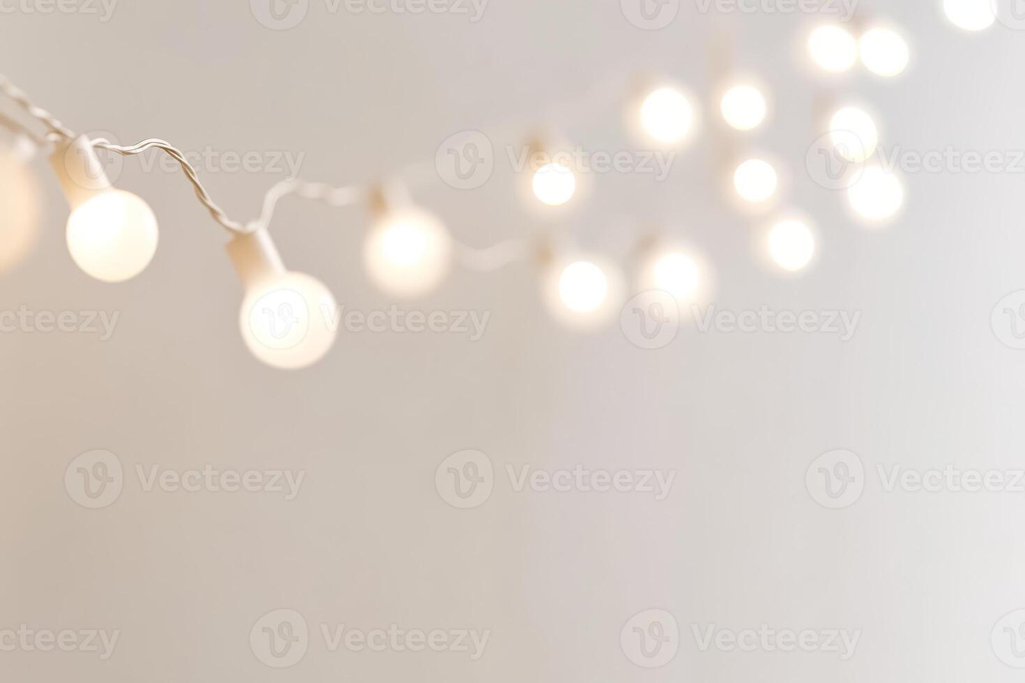 A string of white lights photo