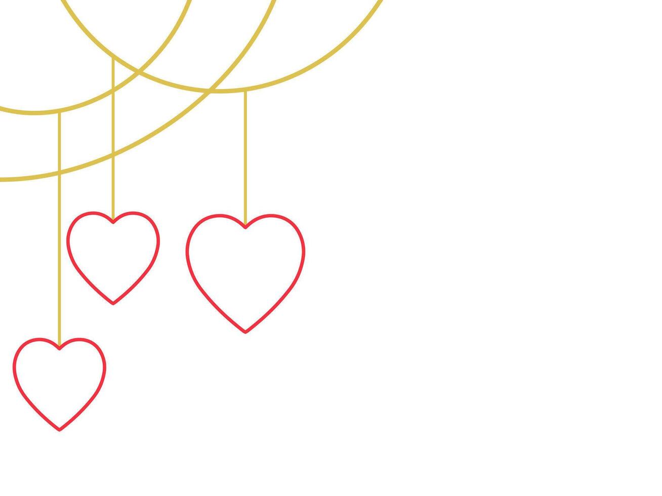 Heart line art background vector