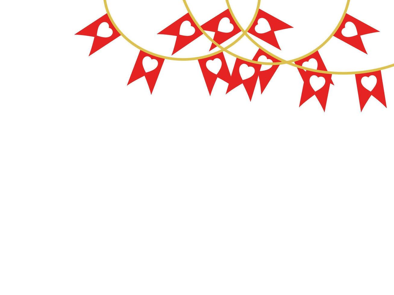 Heart Flag Valentines symbol vector