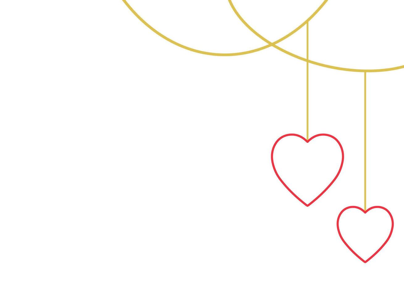 Valentine Day Outline Heart illustration vector