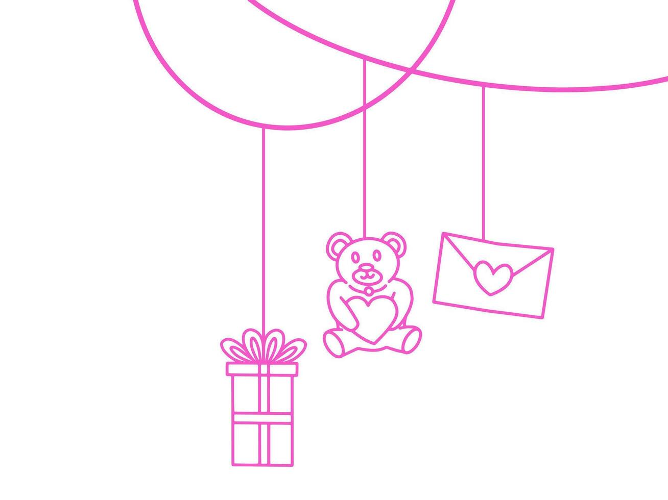 Valentine Character Decoration vector