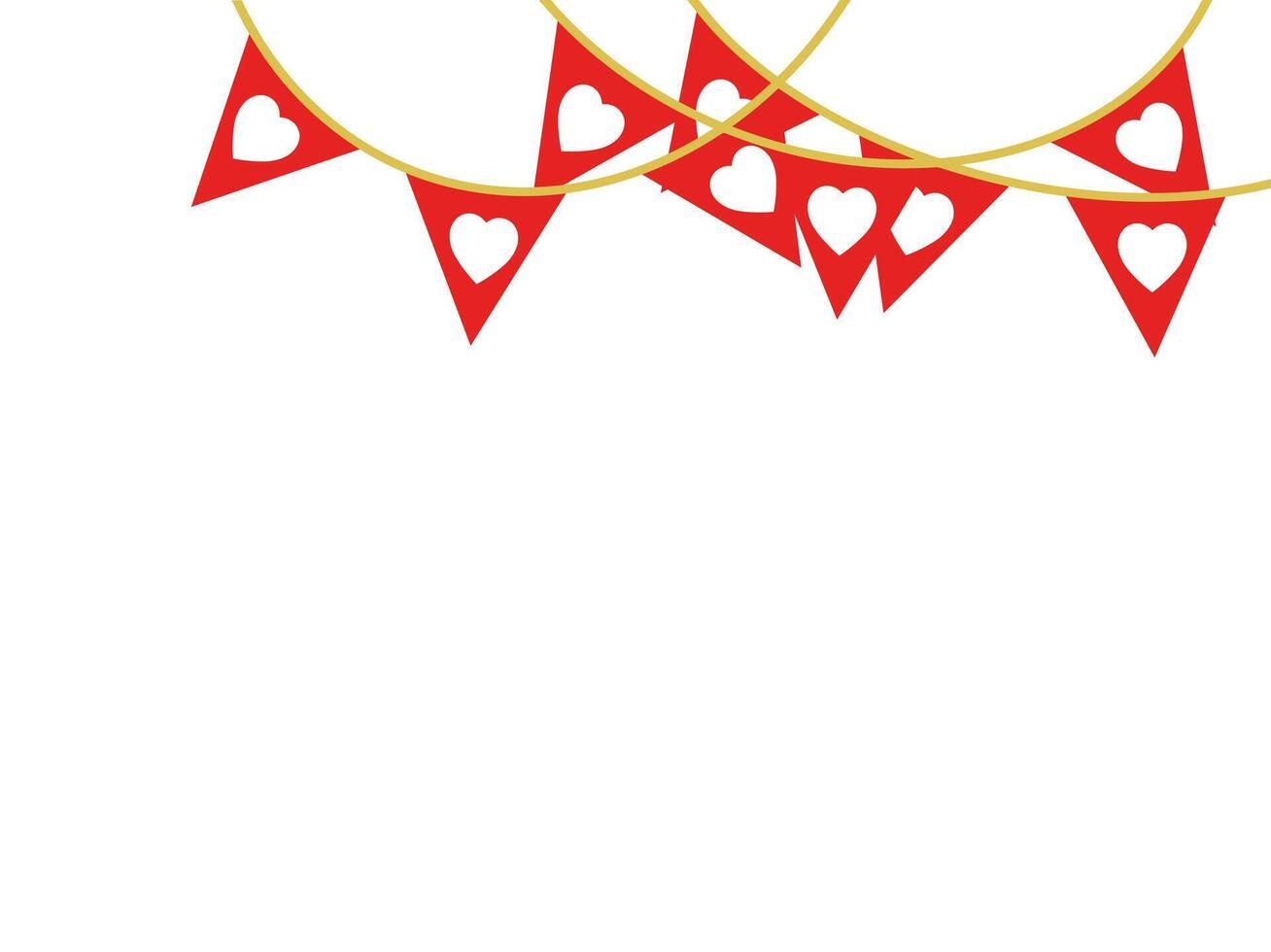 Heart Flag Valentines Day Illustration vector