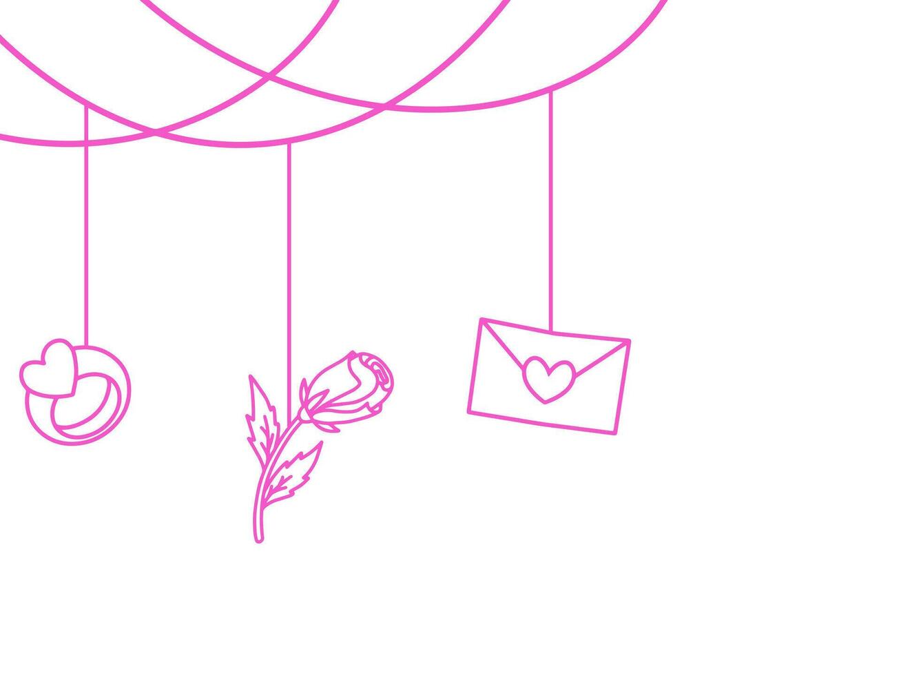 Valentines day Hanging Illustration vector
