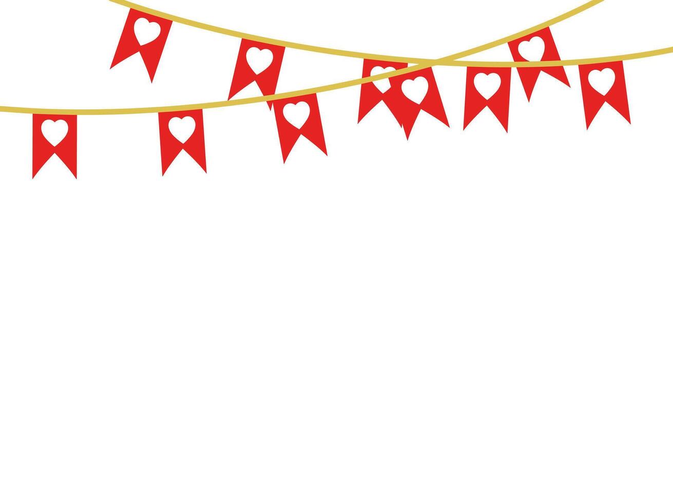 Heart Flag Valentines Day vector