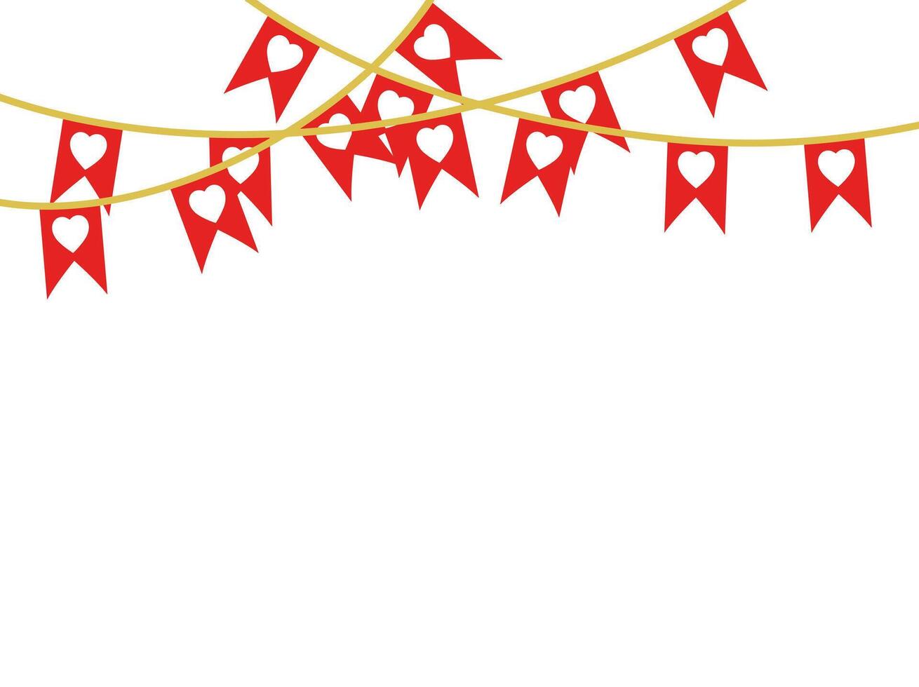 Heart Flag Valentines vector