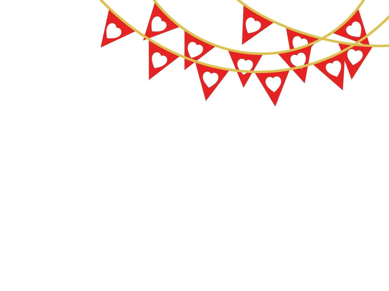 Valentines Hanging Love Flag vector