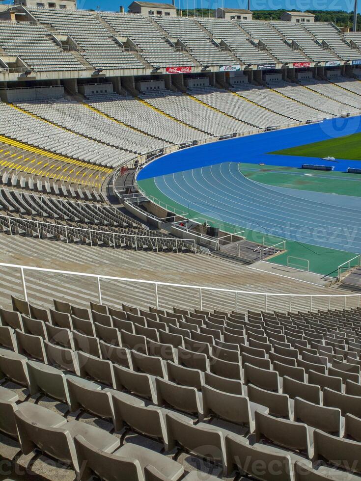 Empty seats in a stadium un barcelona photo